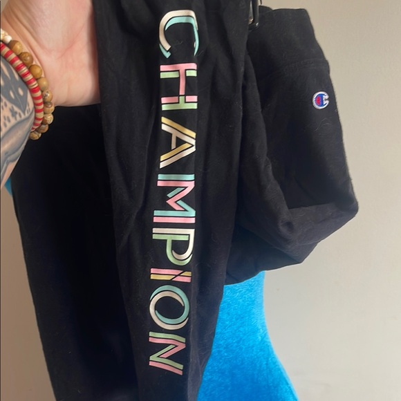 Champion Kids Black Leggings with Logo - Picture 2 of 5